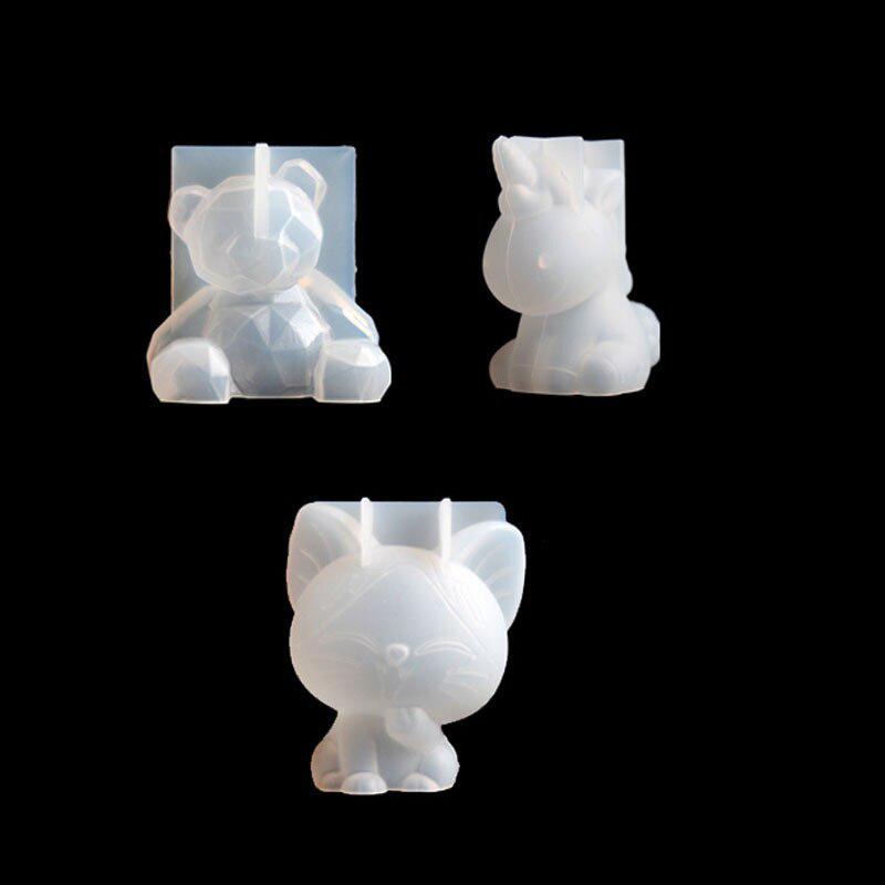 1PC 3D Unicorn Silicone Cake Mold Kitten Bear DIY Fondant Mousse Mold Cake Decorating Tools Mould