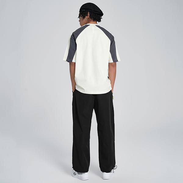 Reebok Color Block Loose Fit Letter Print Round Neck Short Sleeve T-Shirt Unisex Tops White 24SRM415UGW1