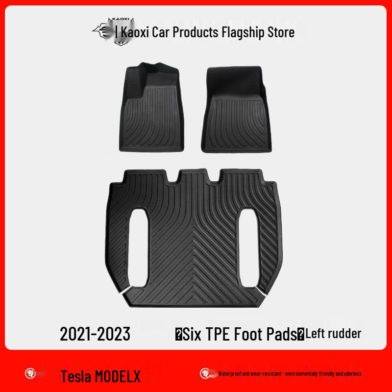 Waterproof TPE Floor & Trunk Mats for 2022 Tesla Model X (LHD & RHD)