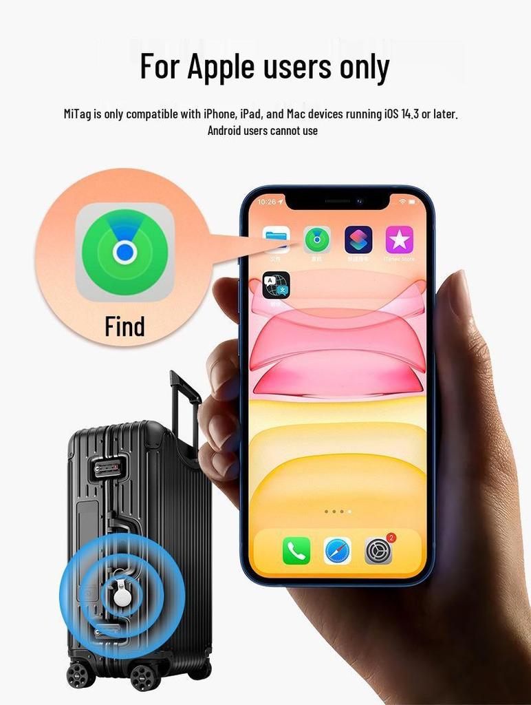 MiLi MiTag Mini GPS Locator: Elderly & Children Anti-Loss Device