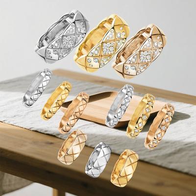 2025 New Fashionable Couple Ring, Light Luxury Diamond Pattern Ring, Multiple Styles To Choose From.