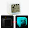 LED Digital Alarm Clock Mini Desk Cube Clock with Colorful Lights and Multiple Modes Glow Desk Clock Home Desktop Decoration