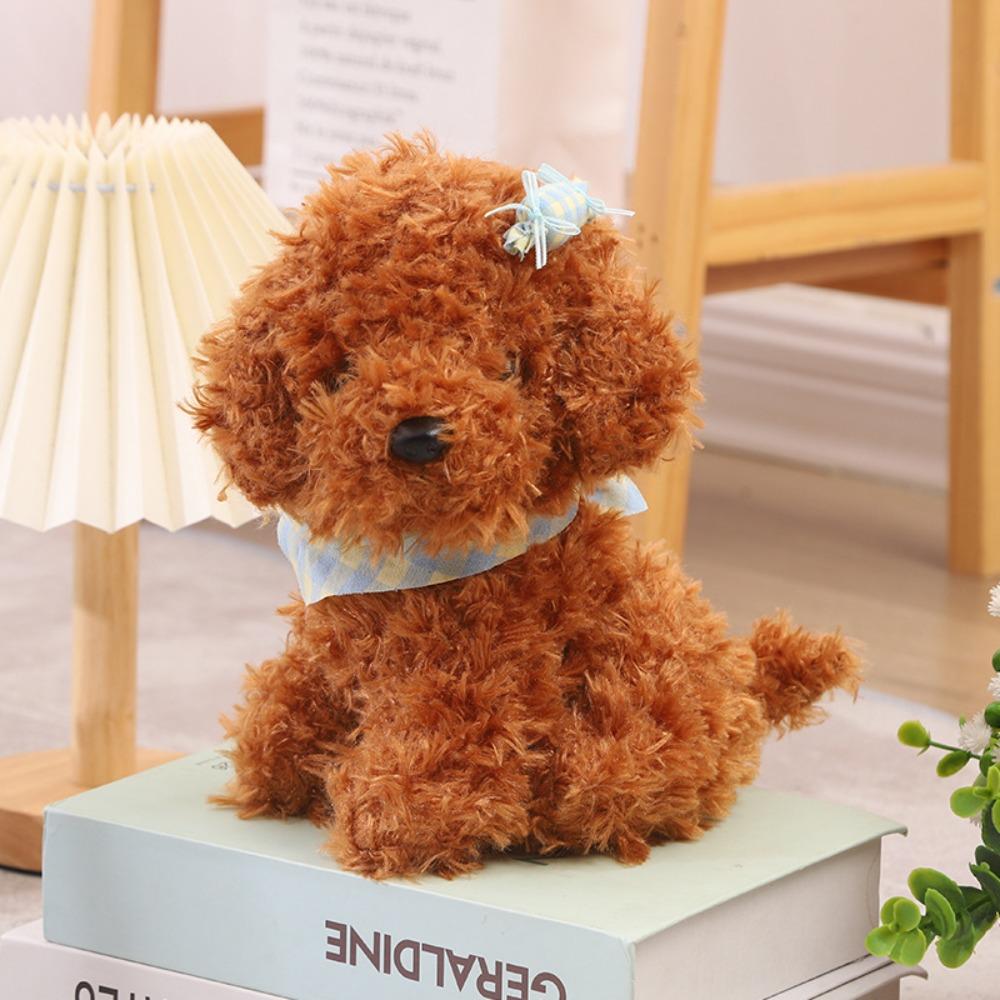 Baby Appease Stuffed Dog Doll Curly Hair Simulation Dog Plush Lovely Dog Plush Toy  Birthday Gift