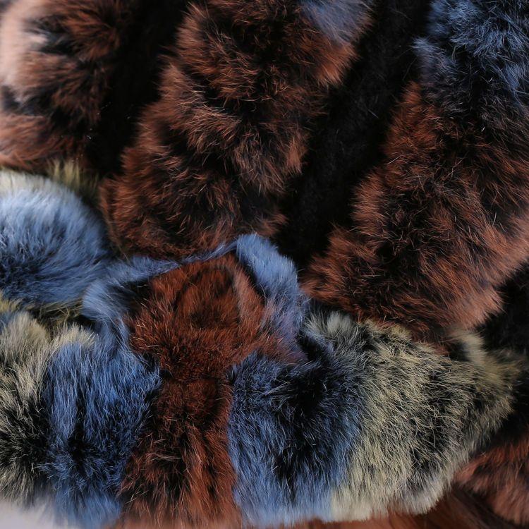 Fur Rabbit Fur Hat for Women Winter Middle-aged and Elderly Women Rex Rabbit Fur Thick Warm Duckbill Hat Ear Protection Mother Hat