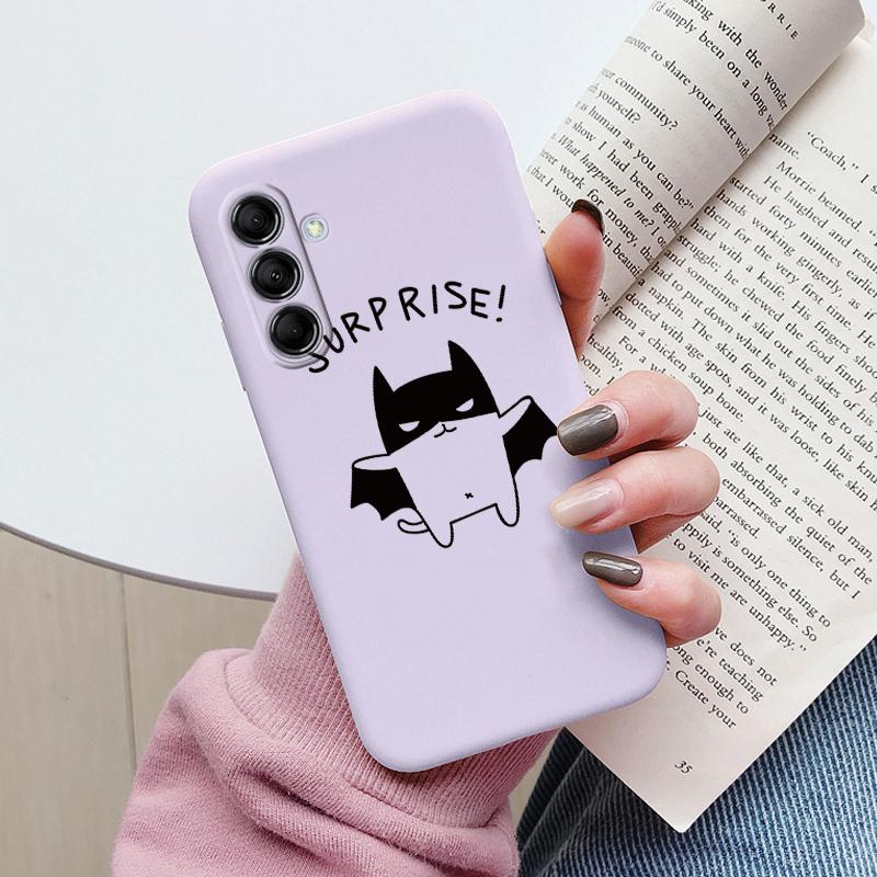 Coque Funda Pour Samsung Galaxy M14 M34 M54 5G Housse Fleur Colorée Cœur Dessin Animé Souple TPU Coque Pour Samsung M 14 Léopard Capa