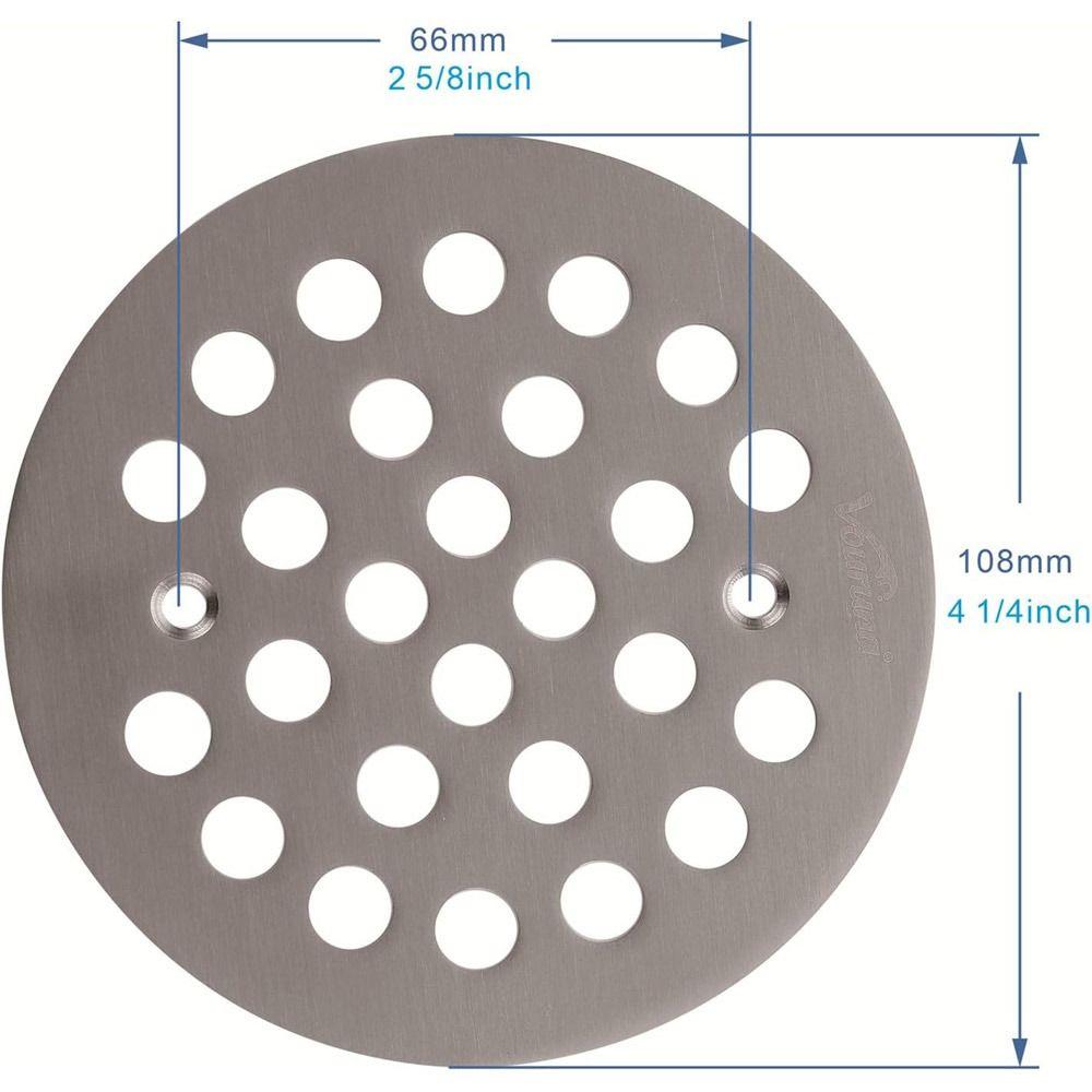 4-1/4Inch Shower Drain Cover Round Floor Drain Accessories Floor Strainer  Bathroom