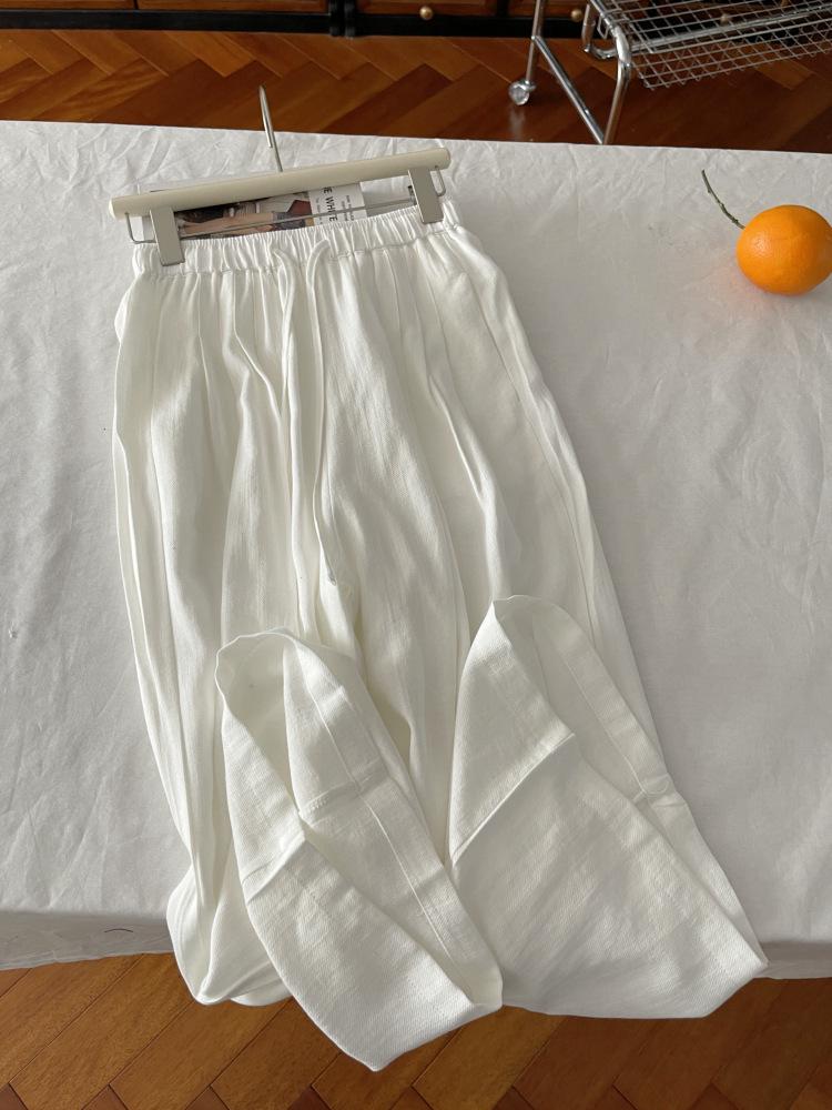 Korean Chic Summer Loose Wide-Leg Pants for Women - Lightweight, Cool, Straight-Leg Trousers