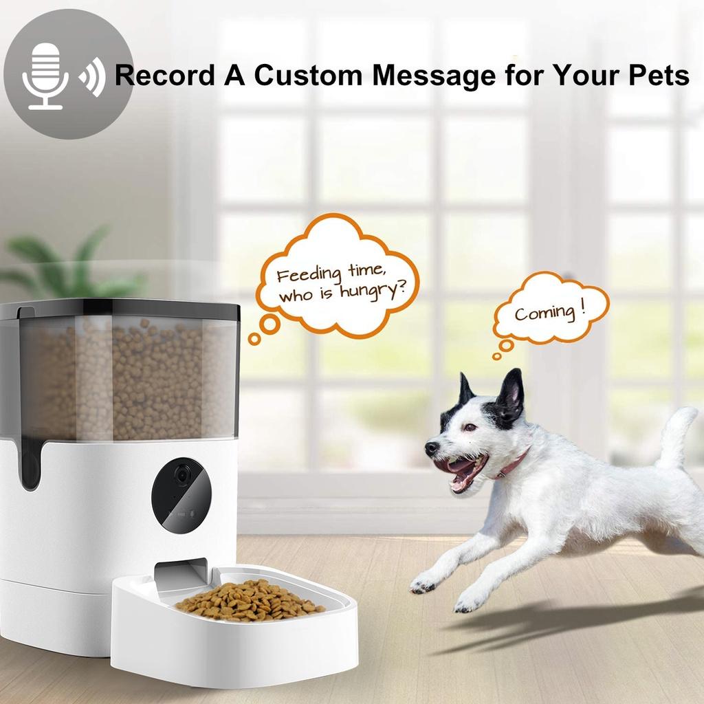 Αυτόματη τροφοδοσία κατοικίδιων 4L APP Έλεγχος χρονισμού τροφοδοσίας Φωνητική εγγραφή Διανομέας τροφών για κατοικίδια Βίντεο/Έκδοση WiFi/κουμπιού