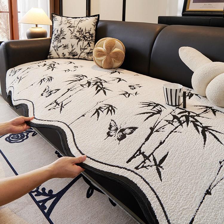 Irregular Sofa Cushion Universal In All Seasons  Special-Shaped Non-Slip Sofa Cover New Chinese High-End Straight Row Seat Cushion