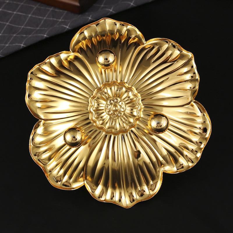 Creative Flower Metal Dessert Display Stand Decorative Cake Holder Cupcake Pastry Candy Display Plate for Wedding, Party