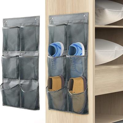 Scarpiera Bordi elastici ispessiti Elevata capacità portante Piegato 6 tasche Portaoggetti salvaspazio Porta scarpiera sospesa Fornitura per camera da letto