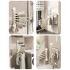 Practical Suction Mounted Towel Rack with Double Rotating Rack Portable for Renters and Wall Friendly Homes Hanging