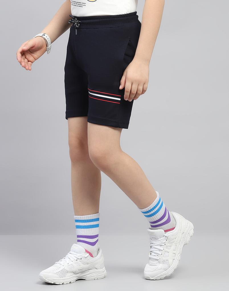 MONTE CARLO Jungen marineblaue bedruckte Bermuda-Shorts
