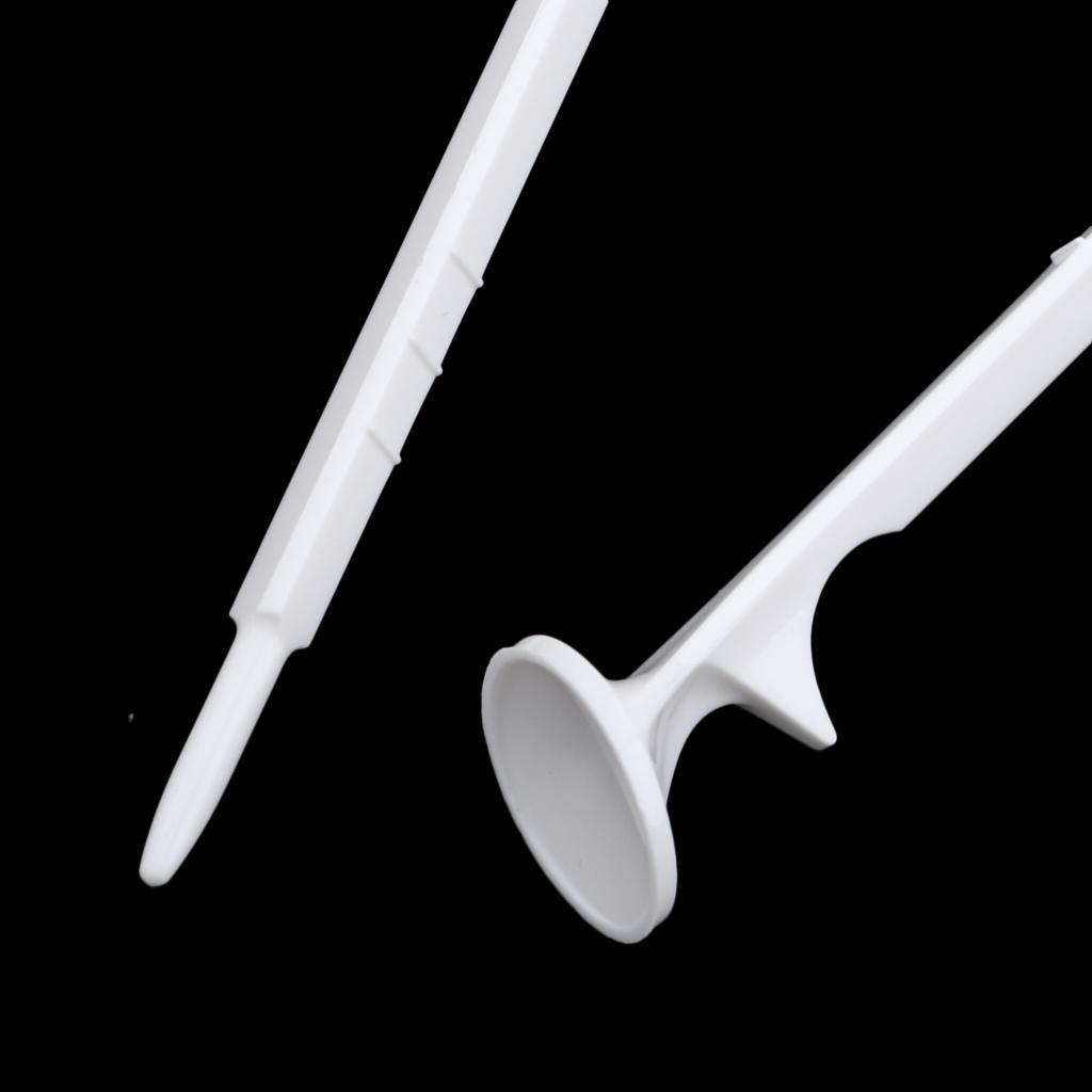 Pack 10 Professional 73mm White Plastic Golf Tees Set for Outdoor/indoor Sports