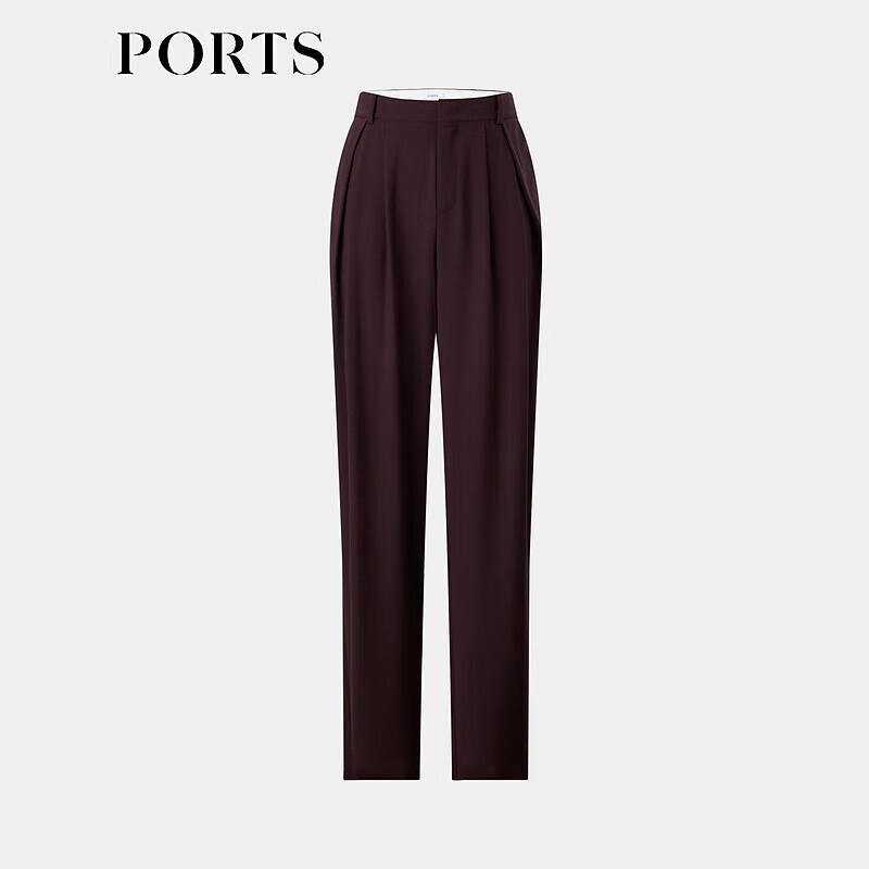 PORTS Women's Pleated Design Tapered Pants