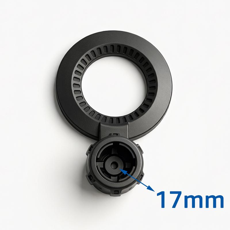 Magnetic Phone Holder Mount with 17mm Ball Joint Socket Replacement Base for Car Air Vent Windshield Dashboard Smart Phone Stand