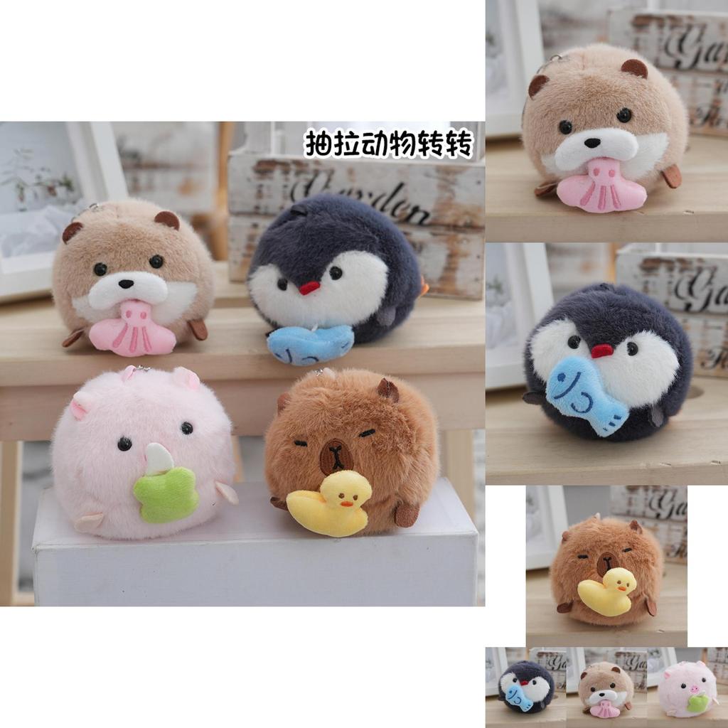 Delightful Penguin Plush Keychain Soft And Fluffy Doll Adorable Seasonal Accessory