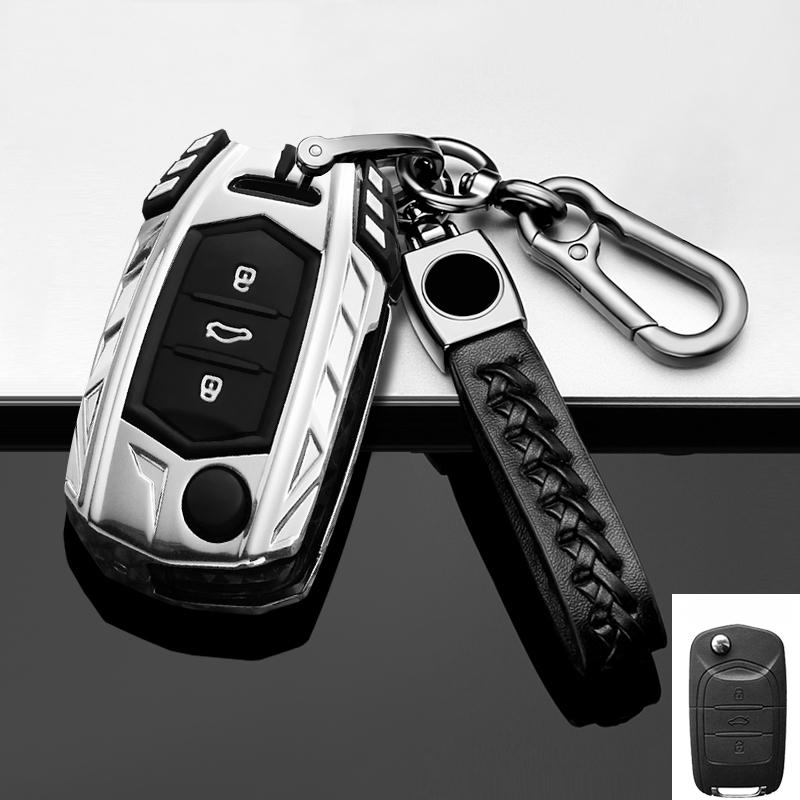 Zinc Alloy Car Flip Key Case Cover Shell Fob For Baojun 560 Rs-5 530 630 310 E100 310W 510 730 360 Holder Keyless Accessories