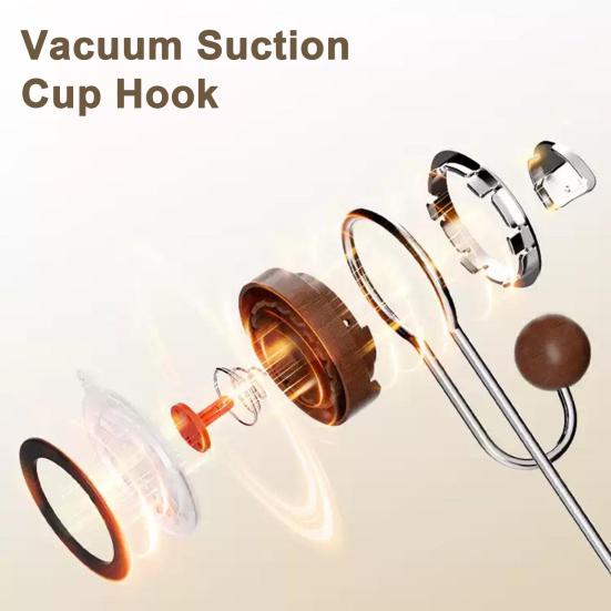 Hook Load-Bearing Non-Slip Wall Hook with Vacuum Suction Cup Reusable Wall Hook for Bathroom Kitchen Porch