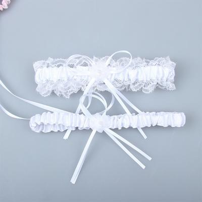 2pcs/Set New Wedding Garter Bridal Shower Bride Pink Lace Sexy Women Leg Garter Ring Thigh Garter Cosplay Lolita Girl Stocking