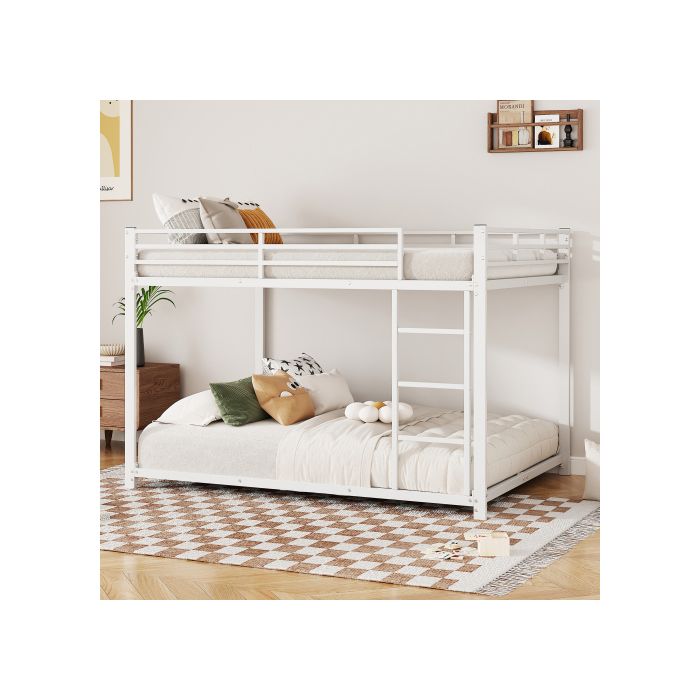 140*200 Lits d'enfant, Lits superposés, Lits en fer, Lits superposés en fer de forme classique, Blanc