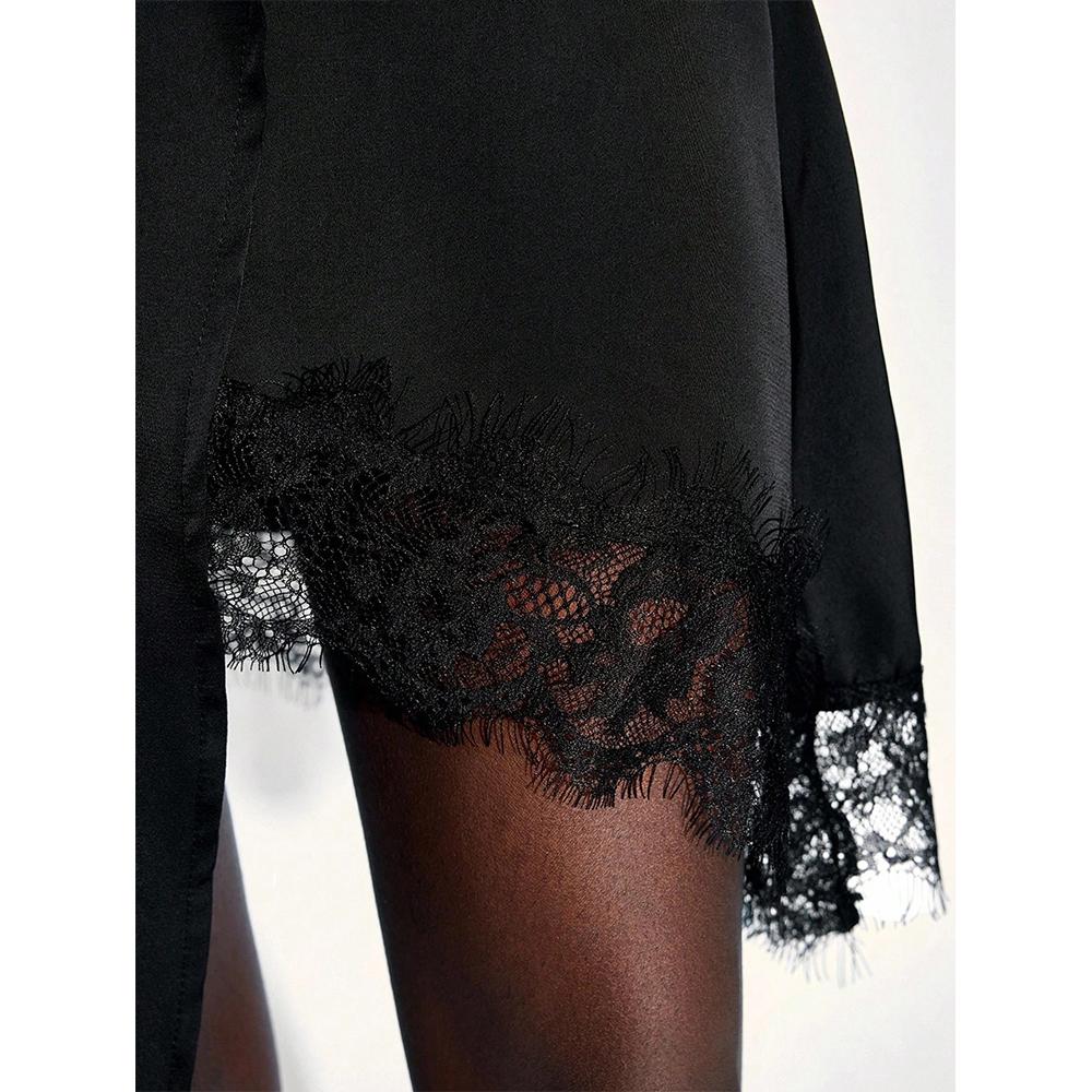 Women's Floral Lace Skirt High Waist Wrap Asymmetrical Elegant Skirts