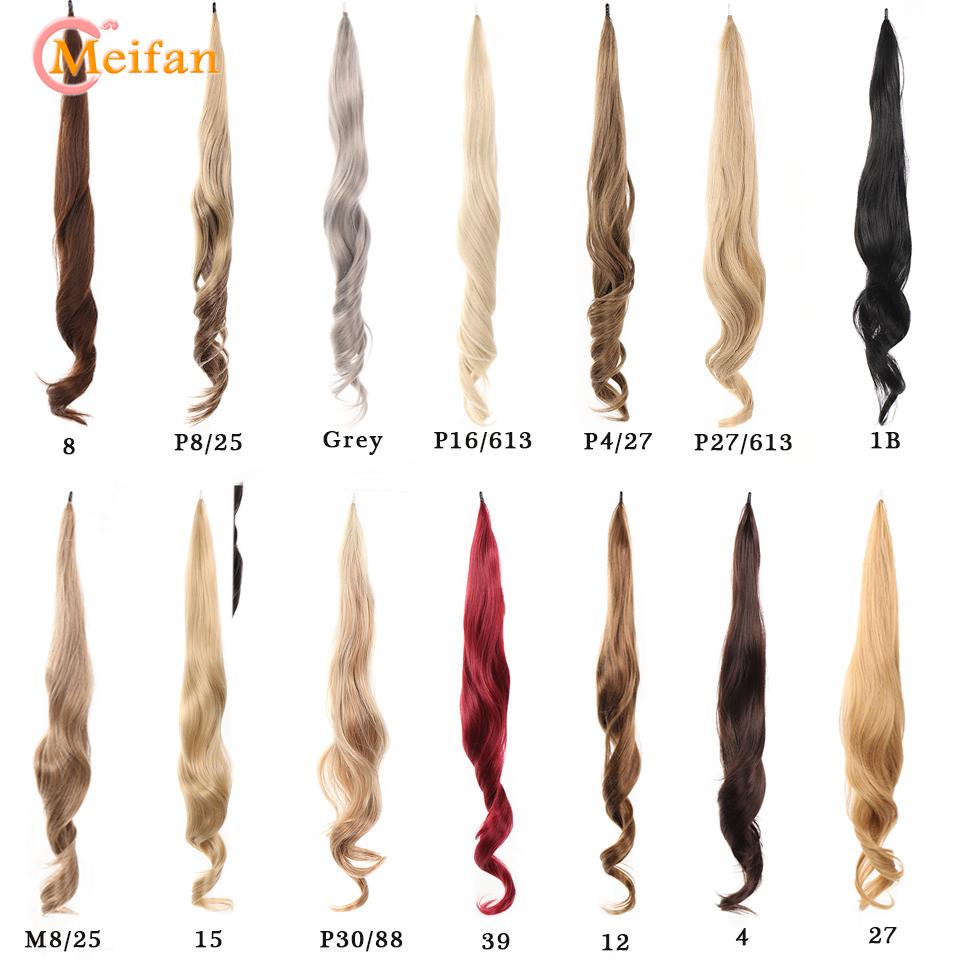 Syntetisk hestehale 32 tommer lang fleksibel sjal rundt hestehale hårforlengelser Blond Svart For kvinner Fake Tail Hairpiece Daglig bruk