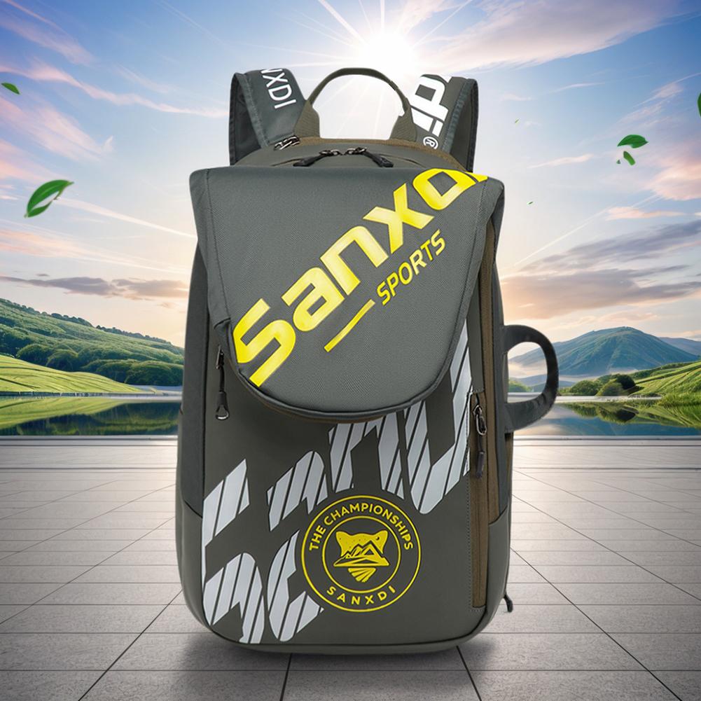 Portable 3 Tennis Rackets Bag Wear Resist Badminton Racket Backpack Multifunction Sports Backpack Expandable Sports Training Bag