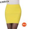 GMXIA Women's Fashion Casual Solid Color Print Summer Spring Skirts