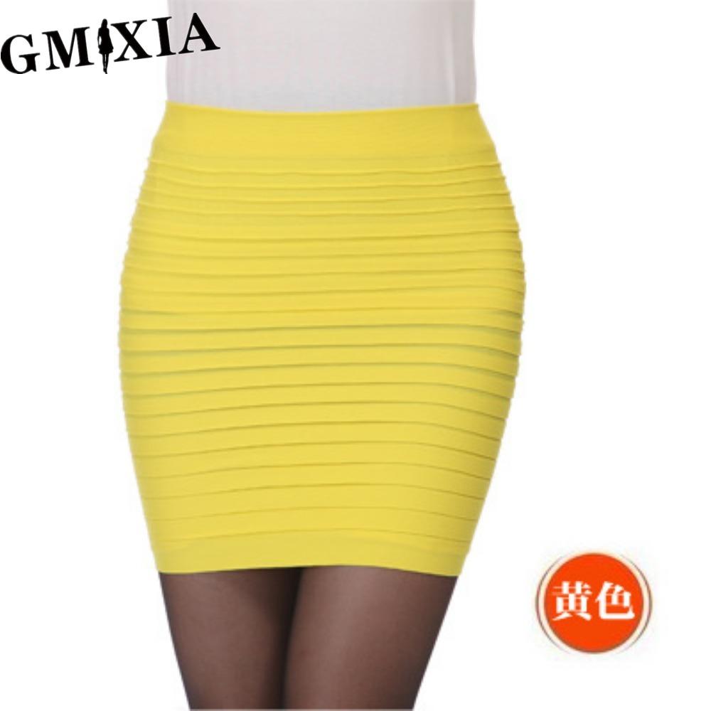 GMXIA Women's Fashion Casual Solid Color Print Summer Spring Skirts