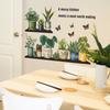 Creative Plant Potted Plants and Inspiring Slogan Kitchen Home Decoration Wall Stickers