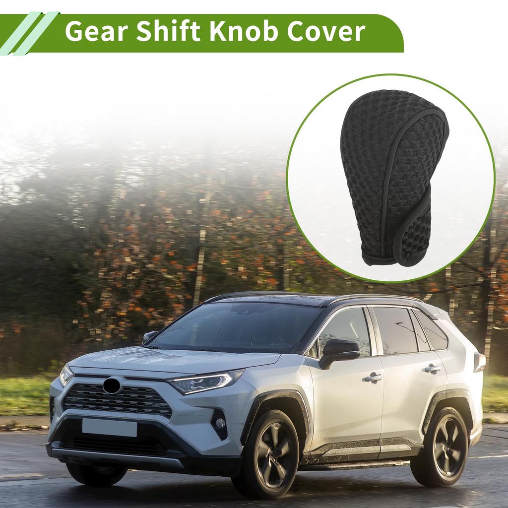 HOPESPANNER Universal Schalthebelknauf Abdeckung Schalthebelgriff Schutz Automobil Stoff 1 Stk Rutschfest Schwarz