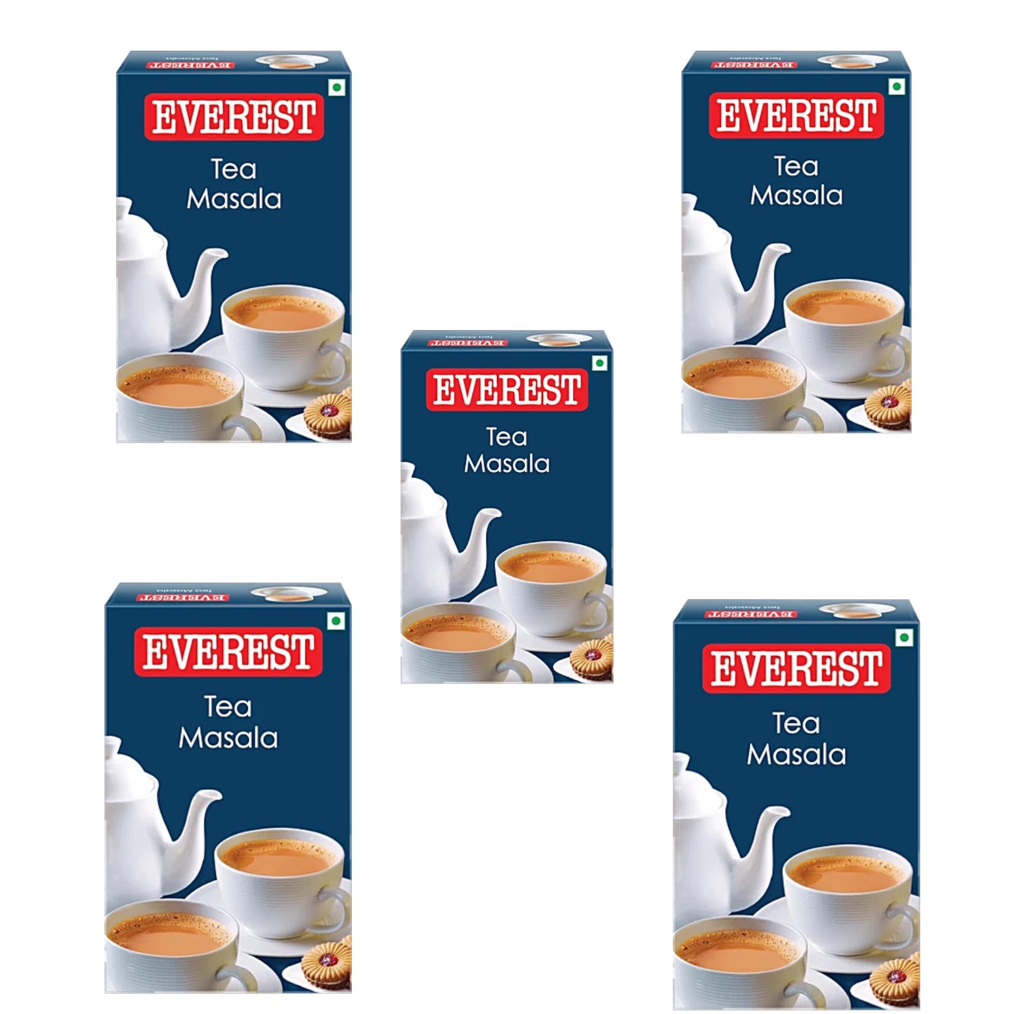 

Everest Tea Masala 50 Grams Pack of 5 Premium Spice Blend for Homemade Chai and Beverage Flavoring