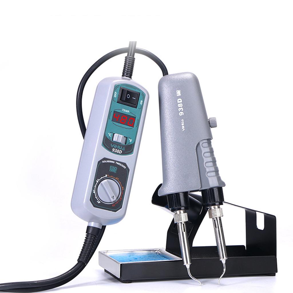 938D Portable Tweezers Soldering Station 110V 220V Soldering Iron Station Chip Desoldering Kit Set SMD Welding Equipment