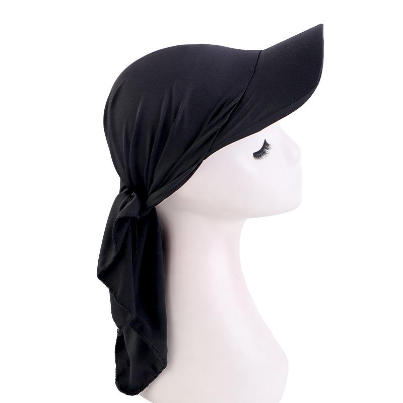 1Pcs Women Classic Solid ColorTurban Hat Outdoor Femme Brim Sunshade Hats Curved Hat Baseball Cap Sun Hats Headscarf Scarf