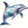 QT2029#15cm Moonlight Dolphin Waterproof Vinyl Car Decals for Windows, Bumper, Exterior Decorative Accessories, Blocking Scratches Stickers