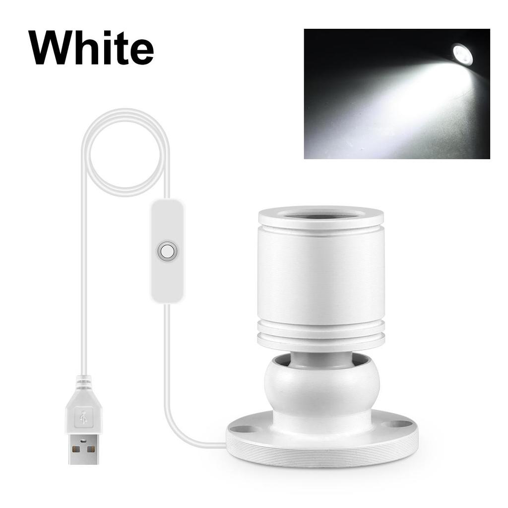 LED Light Bulbs USB Cable Operated Mini Size Spotlight 1W LED Lamp for Showcase Cabinet Closet Backgound Decoration