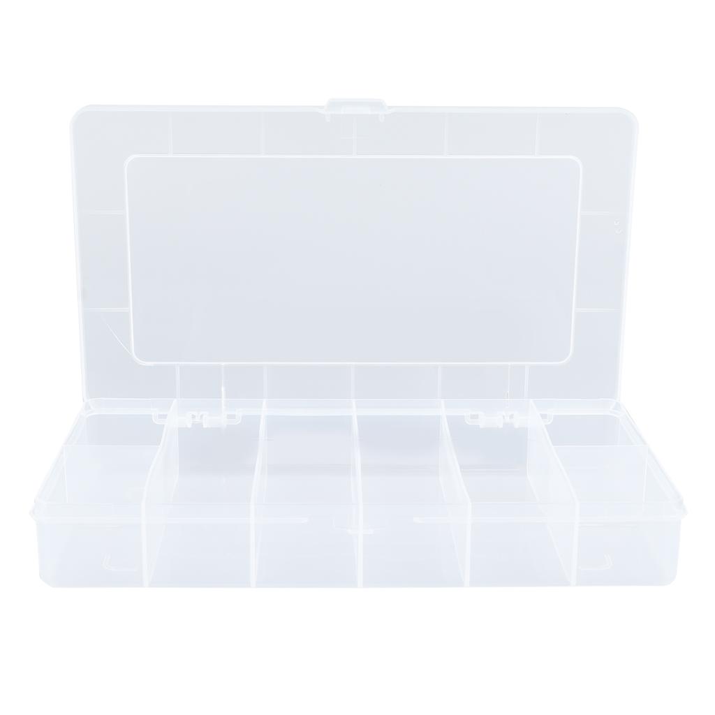 Přihrádkový dílenský box Transparentní mřížky PP Organizér na šperky Šrouby Kontejner Úložný box