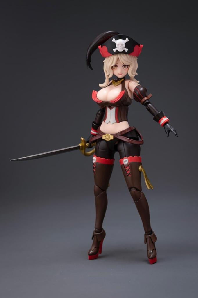 Border Model Pirate Captain Queen Anne Plastic Model BA003 Approximately 17cm Tall Non-Scale Pre-Colored (Person)