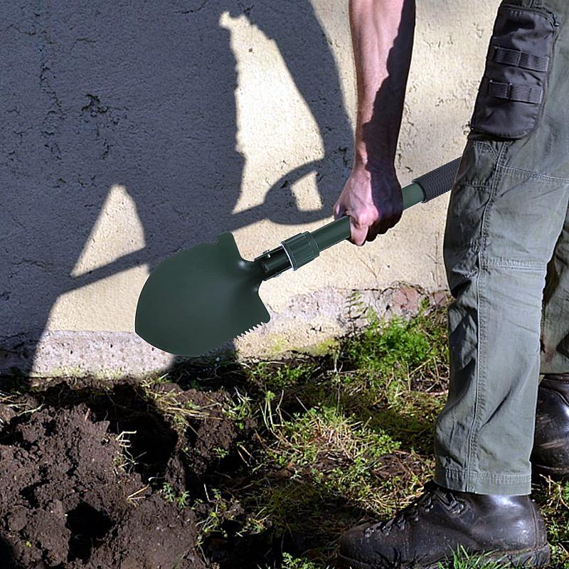 Multi-Functional Folding Military Shovel for Camping, Mountaineering, Gardening, and Travel
