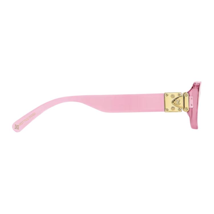 Louis Vuitton Full Frame Design Acetate Metal Square Sunglasses Women Sunglasses Pink Z3004E