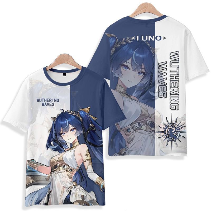Games Wuthering Waves Galbrenr 3D Print T-Shirts Streetwear Men Fashion Oversized O-Neck Short Sleeved