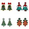 Christmas Rhinestones Beaded Earrings for Seasonal Parties Women Ear Rings Fashionable Holiday Ear Studs Jewelry