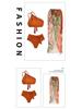 2023 Orange Sexy Sling Bikini & Sun Protection Long Dress Set