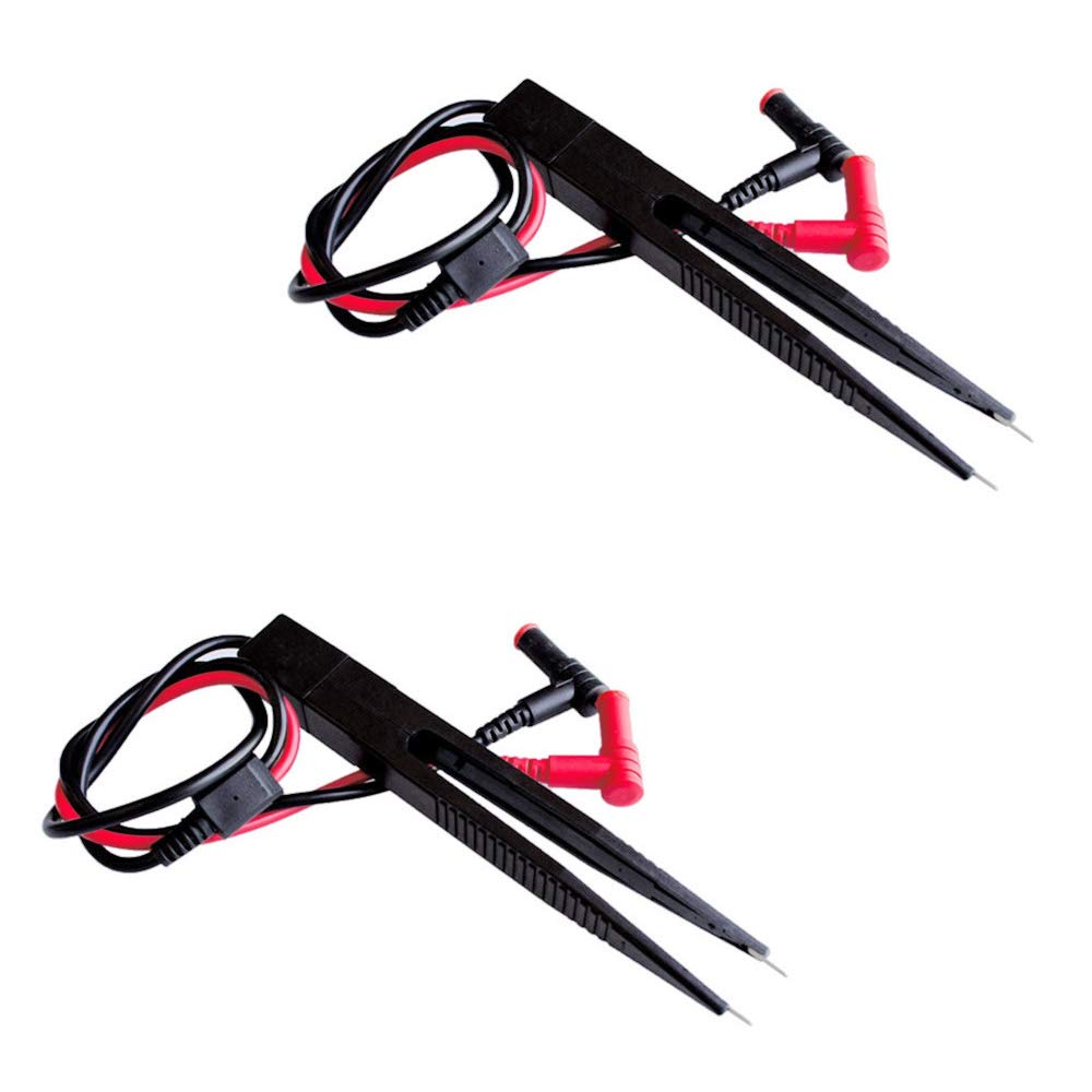 2PCS SMD LCR Chip Test Clip Capacitance Inductor Resistance Test Clip Meter Lead Probe Multimeter Tweezer