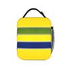 Ayrtons Sennas Racing Cars Logo Lunch Bag  Portable Lunch Box Child Outdoor Picnic Print Cooler Bag Aesthetic Tote Food Bags