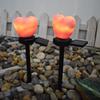 Outdoor Solar Garden Stake Lights Waterproof Solar Red Heart Shaped Pathway Lamps Landscape Lamp