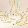 December Zircon Birthstone Necklace: Women's Trendy Fashion Clavicle Chain for Daily Commute