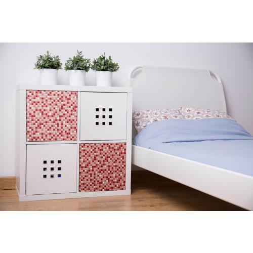 Meiwa Gravure Peel-and-Stick Deco Tile Sheet, Mosaic Tile, 40cm x 100cm, DGT-05 P (Pink), 0.5mm Thick