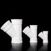 Y-Shaped 3-Way Drainage Pipe Fittings White Drain Pipe Joint  Pipeline Accessories
